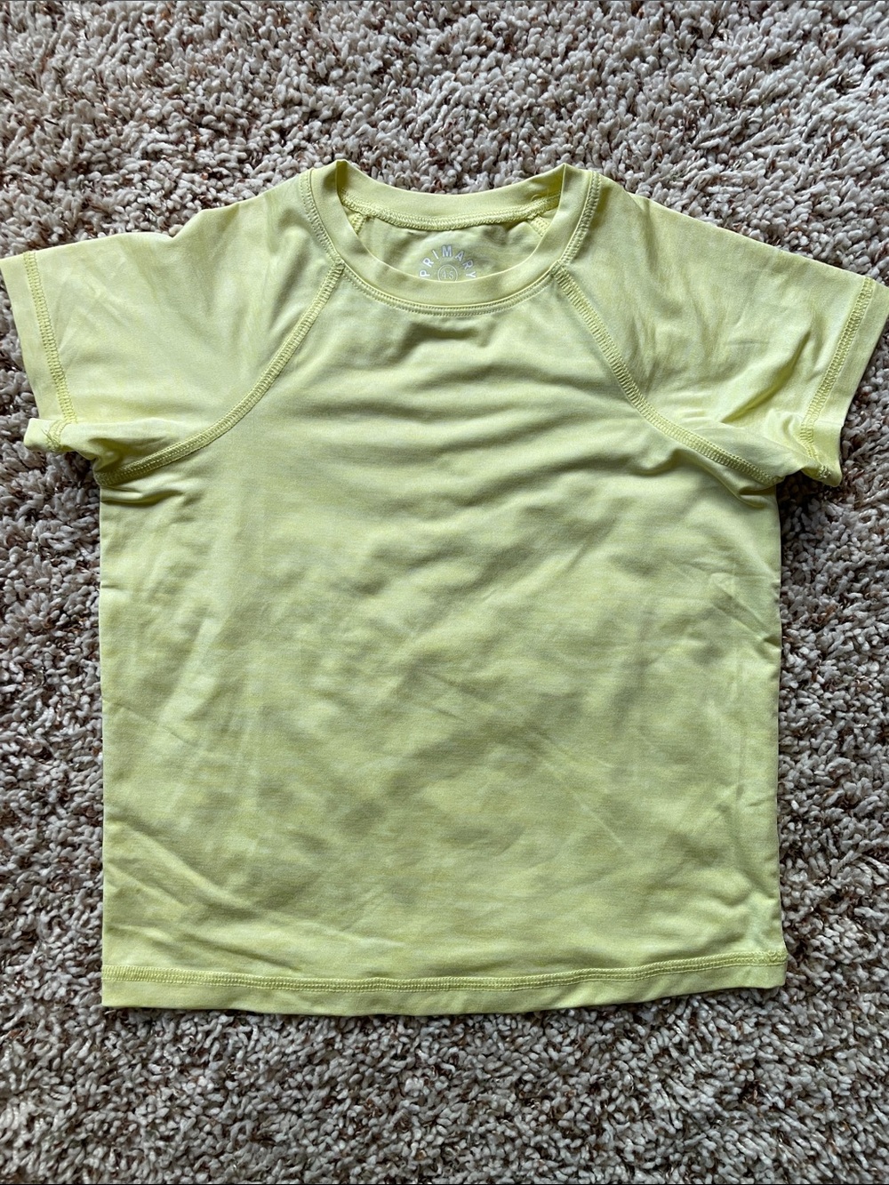Primary Short Sleeve Crewneck Tee - Lemon Yellow
